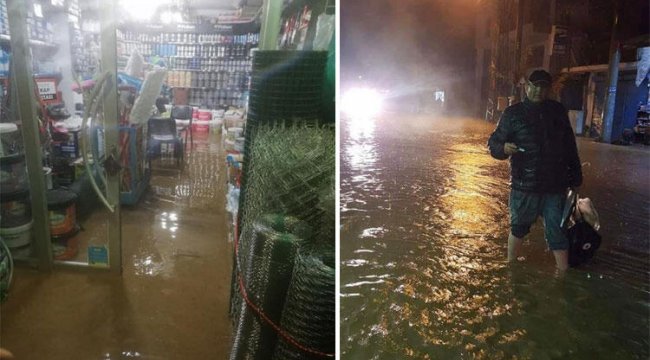 Alanya'da sağanak; ev ve iş yerlerini su bastı