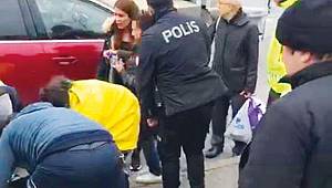 Çekici Leyla hanım’ı düşürdü