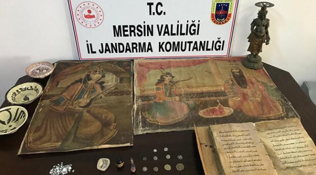 Mersin'de tarihi eser operasyonu: 2 gözaltı