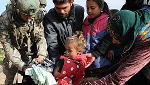 MSB:” Tel Abyad’da 2-10 yaş arası çocuklara kıyafet yardımı yapıldı”