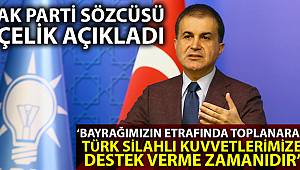 AK Parti Sözcüsü Çelik: 'Bayrağımız etrafından toplanarak Türk Silahlı Kuvvetlerimize destek verme zamanıdır'