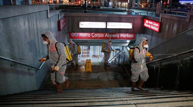 Ankara'da metro ve Ankaray istasyonlarında 'virüs' temizliği