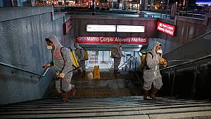 Ankara'da metro ve Ankaray istasyonlarında 'virüs' temizliği