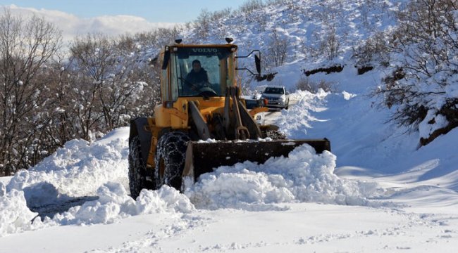 Bingöl'de 197 köy yolu kardan kapandı