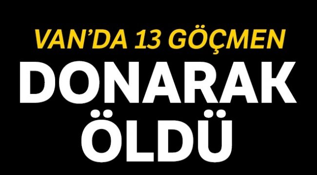 Çaldıran’da 13 düzensiz göçmen donarak öldü