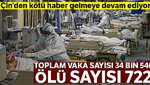 Çin'de salgında ölü sayısı 722’ye çıktı