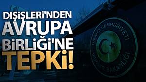 Dışişleri'nden Avrupa Birliği'ne TPAO tepkisi