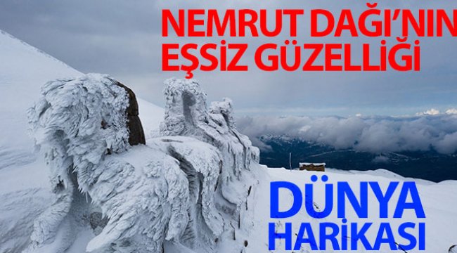 Dünya harikası Nemrut Dağı’nın eşsiz güzelliği havadan görüntülendi