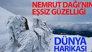 Dünya harikası Nemrut Dağı’nın eşsiz güzelliği havadan görüntülendi