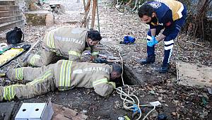 Kadıköy'de su kuyusuna düşen vatandaş kurtarıldı