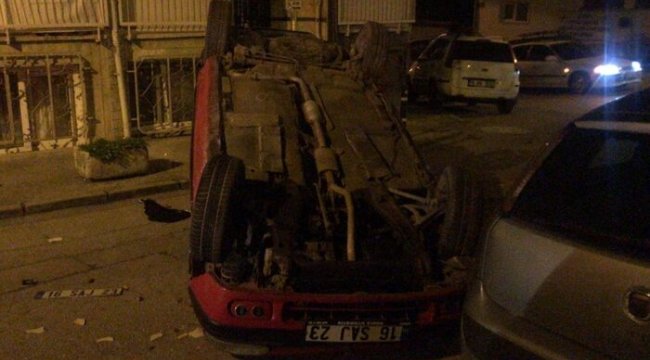Kontrolden çıkan otomobil takla attı: 1 yaralı
