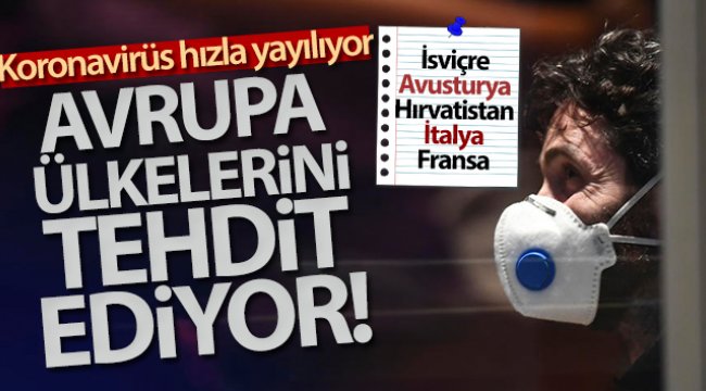 Koronavirüsü Avrupa’da yayılıyor