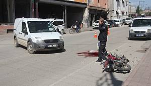 Motosiklet sürücüsü feci şekilde can verdi