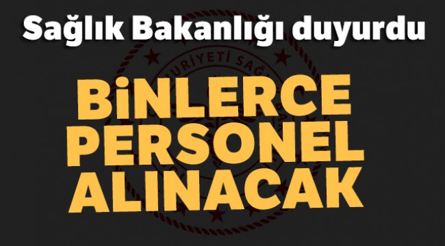 Sağlık Bakanlığı 8 bin 844 sözleşmeli sağlık personeli alımı yapacak
