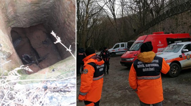 Sarıyer'de ormandaki kuyuya düşen kişi 48 saat sonra kurtarıldı