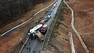 Şile'de hafriyat kamyonu ile su tankeri kafa kafaya çarpıştı