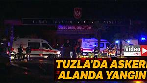 Tuzla’da askeri alanda yangın