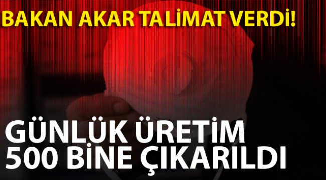 Akar talimat verdi, Bakanlığa bağlı fabrikalarda maske üretimi arttı