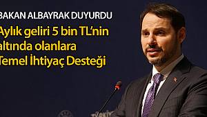 Bakan Albayrak: 'Aylık 5 bin TL’nin altında geliri olan tüm vatandaşlar için Temel İhtiyaç Desteği’ni devreye aldık'
