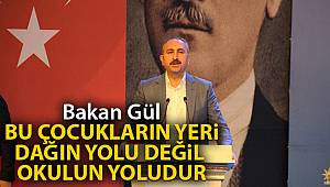 Bakan Gül: 'Bu çocukların yeri dağın yolu değil okulun yoludur'