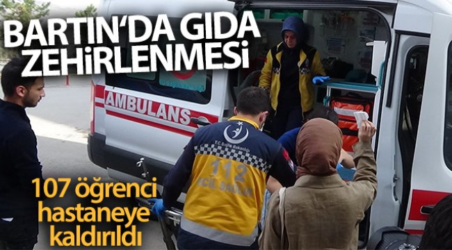 Bartın'da gıda zehirlenmesi şüphesi: 107 öğrenci hastaneye kaldırıldı