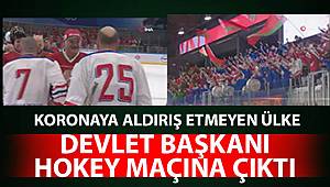 Belarus Devlet Başkanı Lukaşenko, koronaya rağmen hokey maçına çıktı