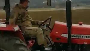 Dışarı çıkamayan çiftçinin tarlasını Mehmetçik sürdü