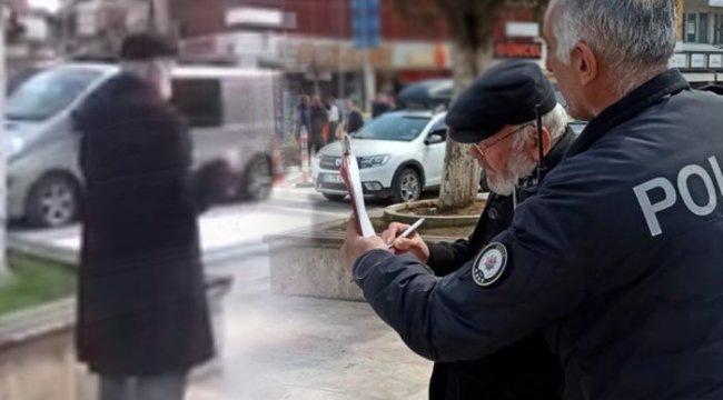 Düzce'de polisi gören yaşlı adam isyan etti