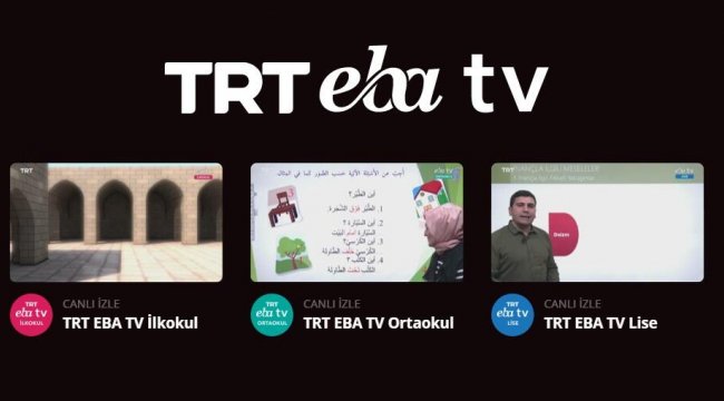 EBA TV canlı yayın izle | TRT EBA TV ilkokul, ortaokul ve lise yayın akışı / ders programı