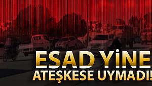 Esad yine ateşkese uymadı
