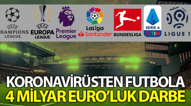 Futbolun korona virüs kaybı 4 milyar Euro