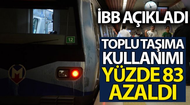 İBB açıkladı: İstanbul’da toplu taşıma kullanımı yüzde 83 oranında düştü