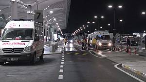 İstanbul Havalimanı'nda umreden gelen yolcular sağlık taramasından geçirildi