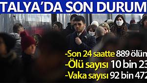 İtalya'da son 24 saatte 889 ölüm