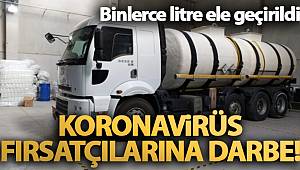 Korona virüsü fırsatçılarına darbe: Binlerce litre sahte dezenfektan yakalandı