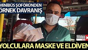 Minibüs şoföründen ‘korona’ ile mücadelede örnek davranış