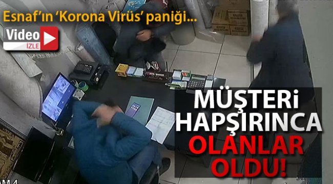 Müşteri hapşırdı mağaza karıştı