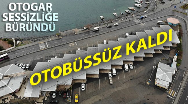 Otobüssüz kalan Harem otogarı drone ile havadan görüntülendi