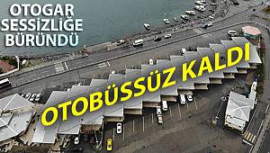 Otobüssüz kalan Harem otogarı drone ile havadan görüntülendi