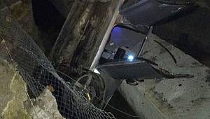 Otomobil şantiyeye uçtu: Yaralılar var