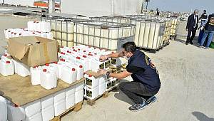 Piyasa değeri 2 milyon lira olan sahte temizlik ürünü ele geçirildi