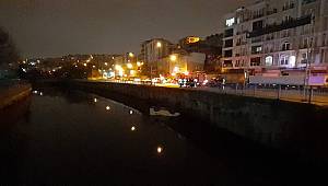 Polisin 'dur' ihtarına uymayan 2 kişi panelvan ile su kanalına uçtu