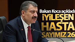 Sağlık Bakanı Koca açıkladı! İyileşen hasta sayımız 26