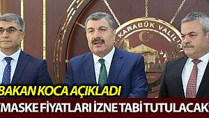 Sağlık Bakanı Koca: 'Maske fiyatları bakanlığın öz iznine tabi olacak'