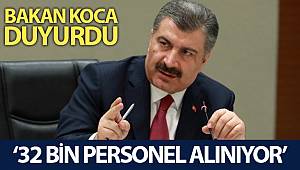 Sağlık Bakanlığına 32 bin personel alınıyor