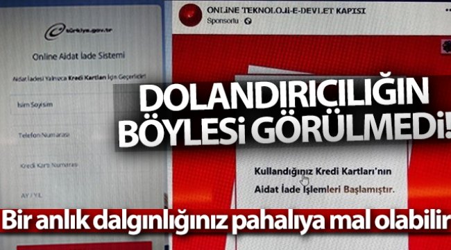 Sahte e-devlet sitesiyle kart aidatı iade dolandırıcılığına dikkat
