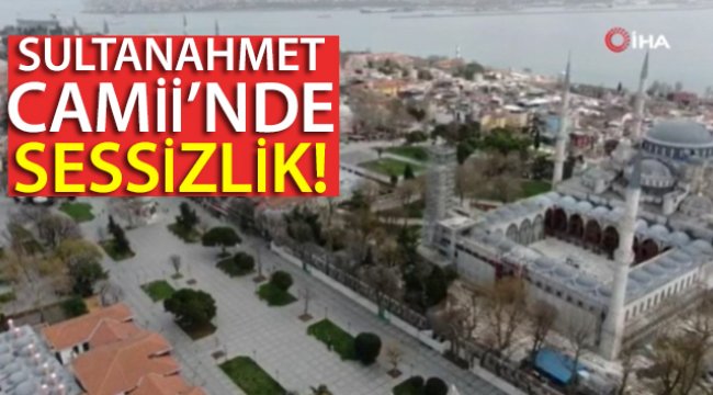 Sultanahmet Camii’ndeki sakinlik havadan görüntülendi