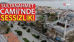 Sultanahmet Camii’ndeki sakinlik havadan görüntülendi