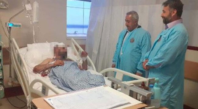 Teslim olan terörist, hastanede babasıyla buluştu