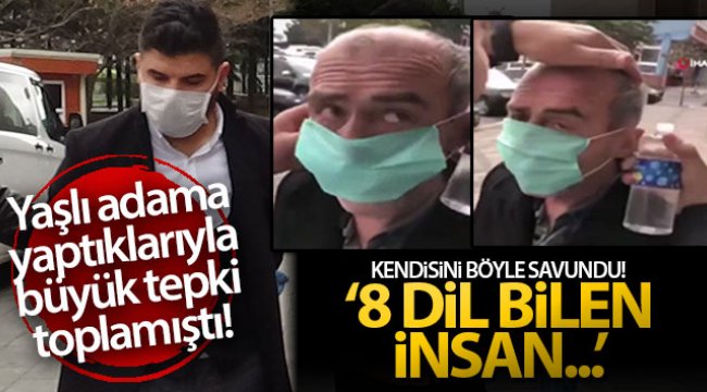 Yaşlı adama zorla maske takan ve kafasına kolonya döken şüpheli adliyede